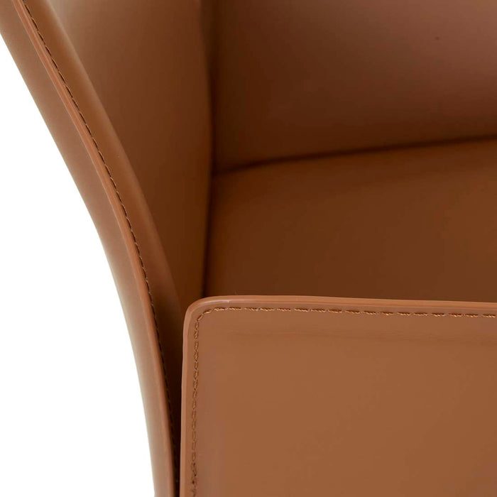 Lachlan Dining Armchair - Tan Recycled Leather