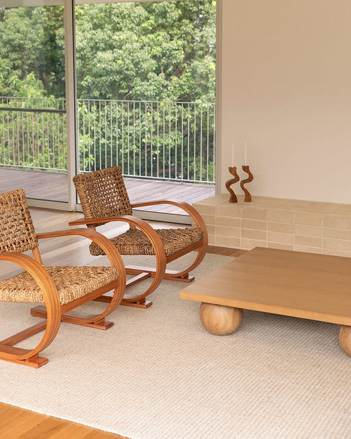 Chief Wool & Viscose Rug Oat Natural - Biku Furniture & Homewares