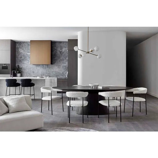 Classique Oval Dining Table - Matt Dark Oak - Biku Furniture & Homewares