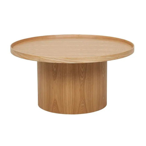 Classique Pedestal Coffee Table - Natural Ash - Biku Furniture & Homewares