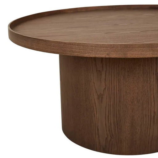 Classique Pedestal Coffee Table - Smoked Ash - Biku Furniture & Homewares