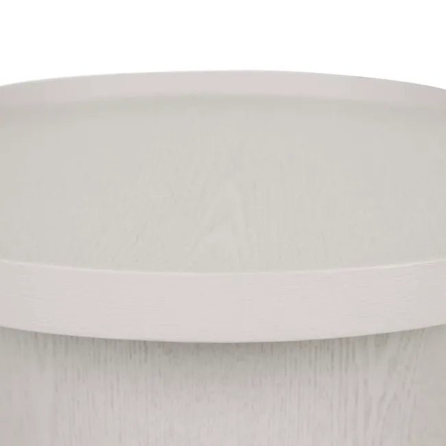 Classique Pedestal Side Table - Oyster Ash - Biku Furniture & Homewares
