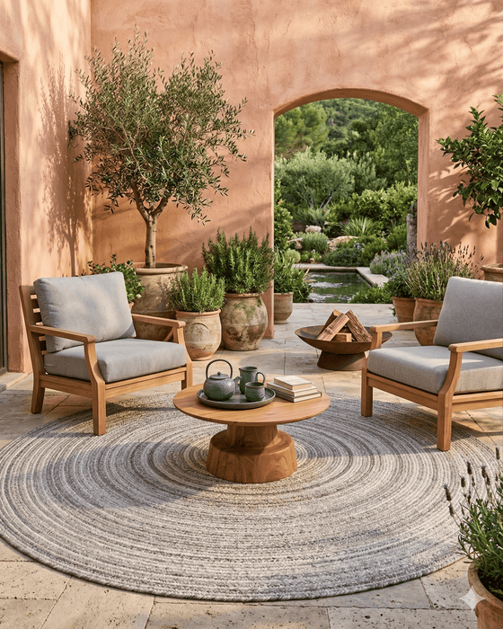 Coastal PET Round Rug - Biku Furniture & Homewares