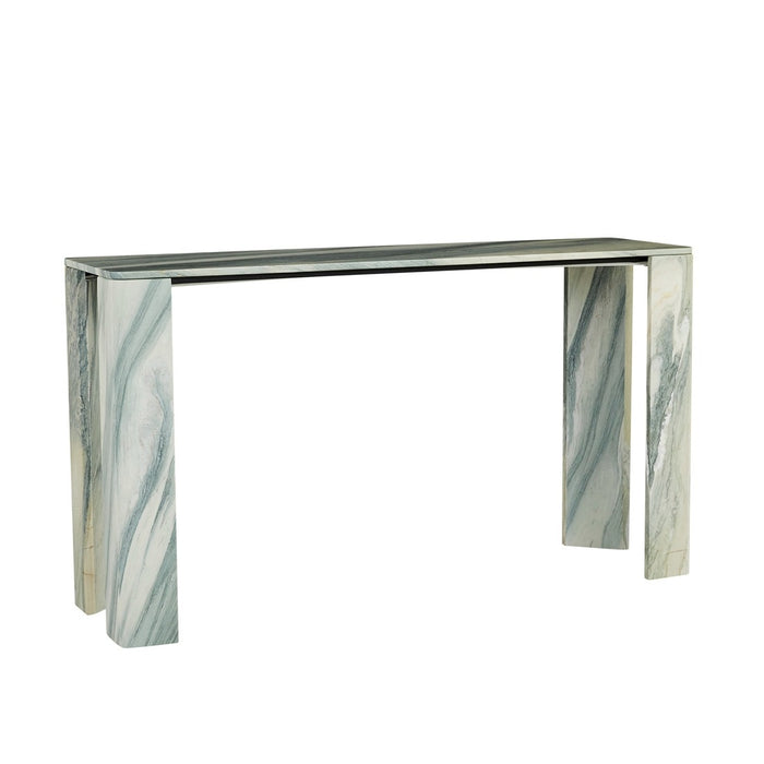 Atlas Slab Console Table - Marine Marble