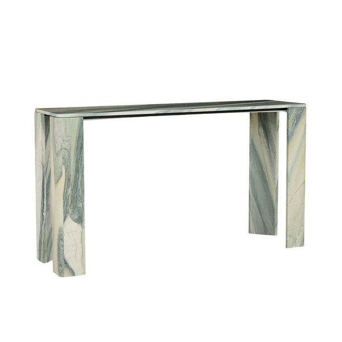 Atlas Slab Console Table - Marine Marble