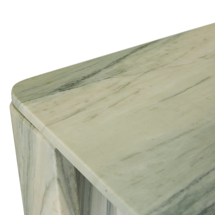 Atlas Slab Console Table - Marine Marble