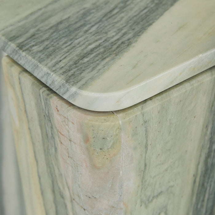 Atlas Slab Console Table - Marine Marble