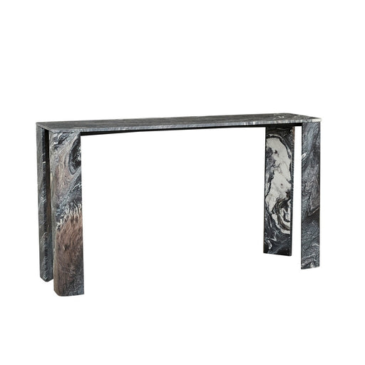 Atlas Slab Console Table - Storm Marble