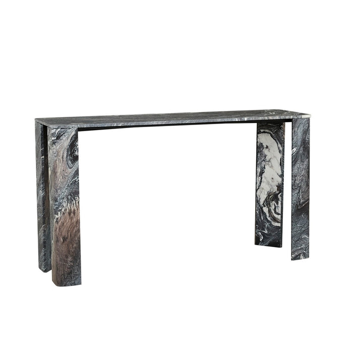 Atlas Slab Console Table - Storm Marble