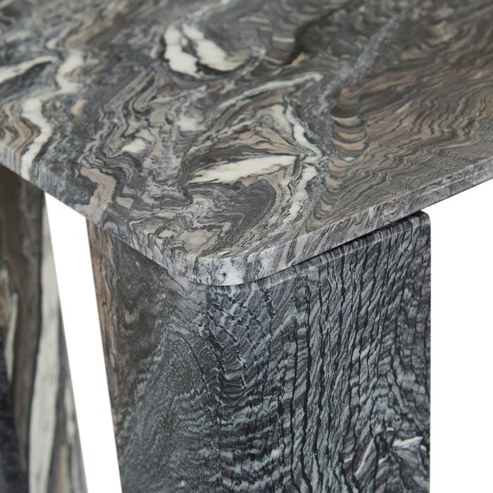Atlas Slab Console Table - Storm Marble