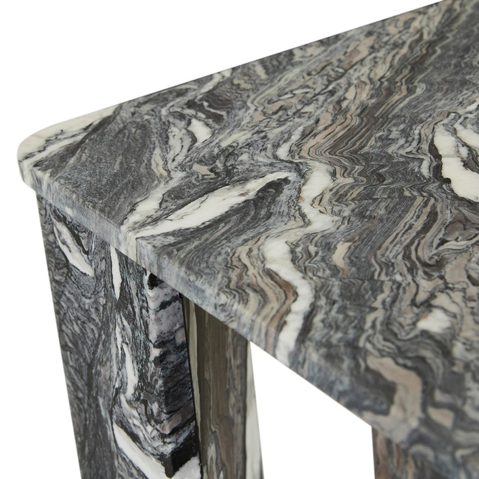 Atlas Slab Console Table - Storm Marble