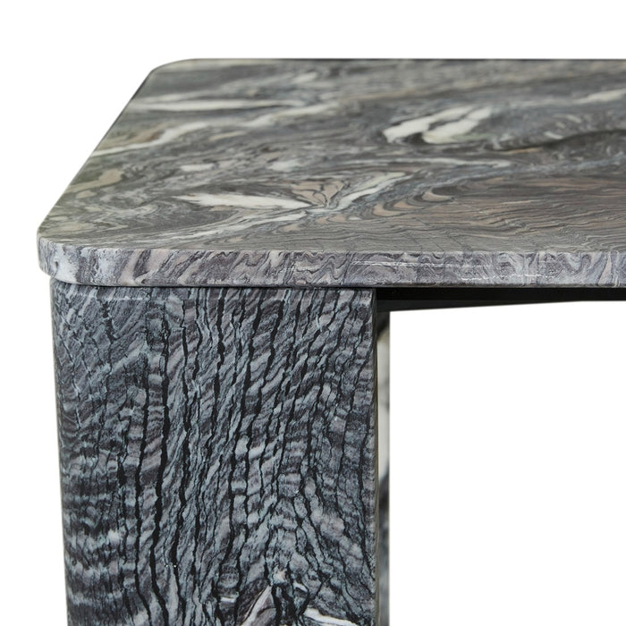 Atlas Slab Console Table - Storm Marble
