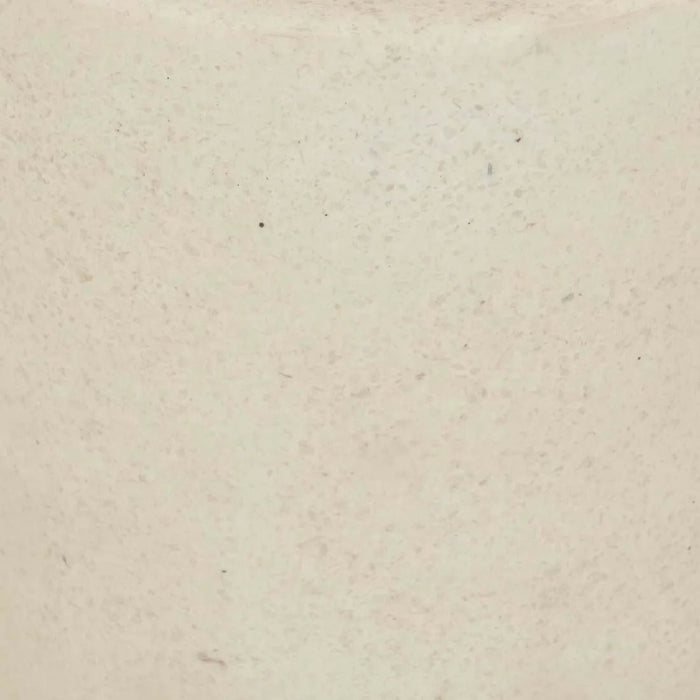 Corsica Button Stool - White Fleck 31 x 31 x 43cm - Biku Furniture & Homewares