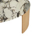 Oberon Curve Marble Coffee Table - Matt Ocean Marble - Natural Ash