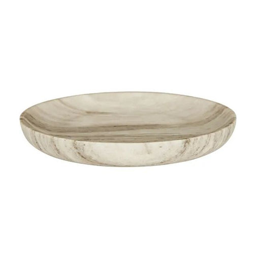 Dawn Rnd Platter - Oat Marble - Biku Furniture & Homewares