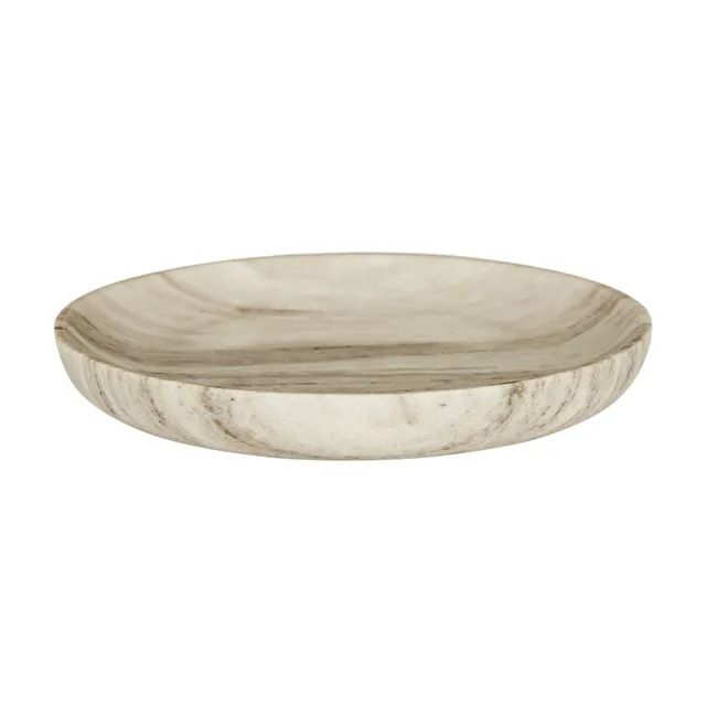 Dawn Rnd Platter - Oat Marble - Biku Furniture & Homewares