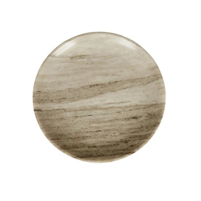 Dawn Rnd Platter - Oat Marble - Biku Furniture & Homewares