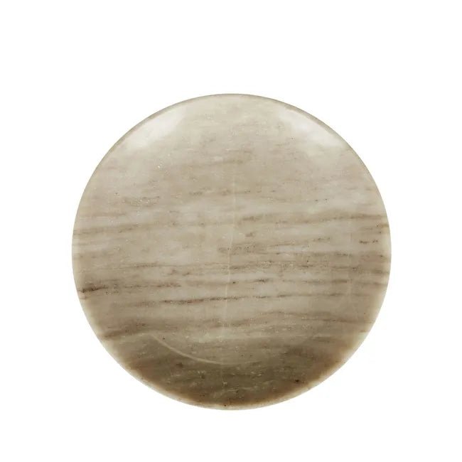 Dawn Rnd Platter - Oat Marble - Biku Furniture & Homewares