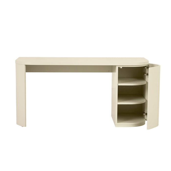 Orson Round Desk - Putty