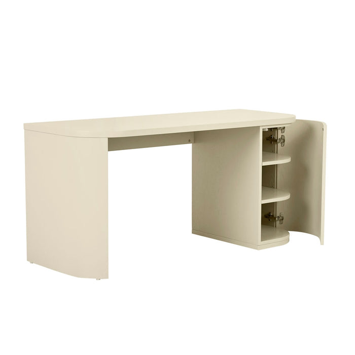Orson Round Desk - Putty