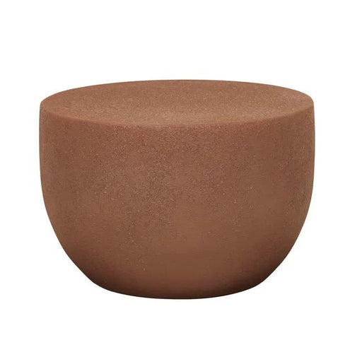 Drum Side Table Col Brique 60 x 60 x 40cm - Biku Furniture & Homewares