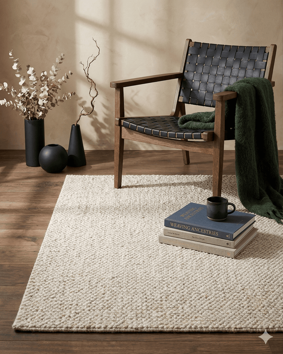 Eira Rug – Parchment - Biku Furniture & Homewares