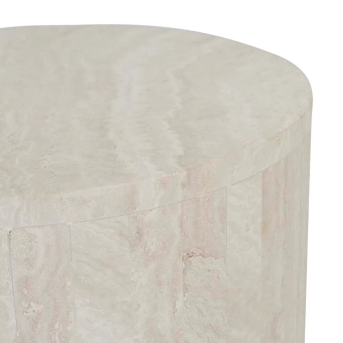 Elle Block Round Side Table - Biku Furniture & Homewares