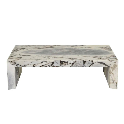 Elle Monument Coffee Table - Matt Ocean Marble - Biku Furniture & Homewares