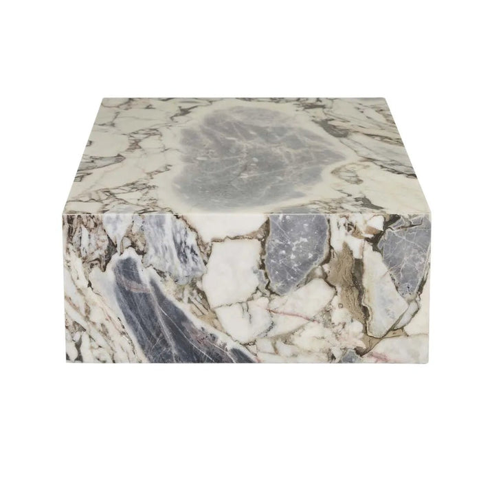 Elle Monument Coffee Table - Matt Ocean Marble - Biku Furniture & Homewares