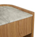 Elsie Bedside - Matt White Marble - Natural Ash - Biku Furniture & Homewares