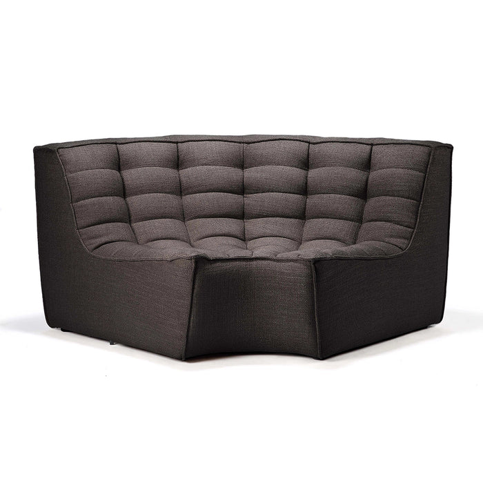 Ethnicraft Slouch Round Corner Sofa - Dark Grey - Biku Furniture & Homewares
