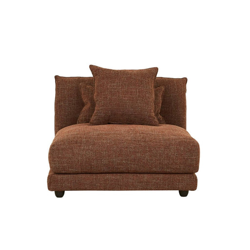 Felix Crest 1 Seater Centre Sofa - Auburn Weave - Biku Furniture & Homewares