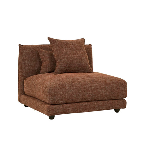 Felix Crest 1 Seater Centre Sofa - Auburn Weave - Biku Furniture & Homewares