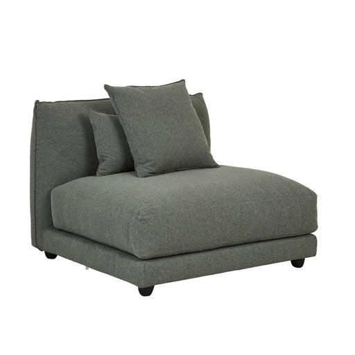 Felix Crest 1 Seater Centre Sofa - Olive Leaf - Biku Furniture & Homewares