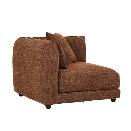 Felix Crest 1 Seater Left Corner Sofa - Auburn Weave - Biku Furniture & Homewares