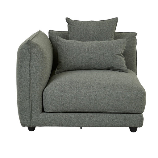 Felix Crest 1 Seater Left Corner Sofa - Olive Leaf - Biku Furniture & Homewares