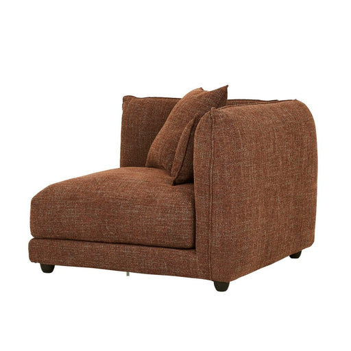 Felix Crest 1 Seater Right Corner Sofa - Auburn Weave - Biku Furniture & Homewares
