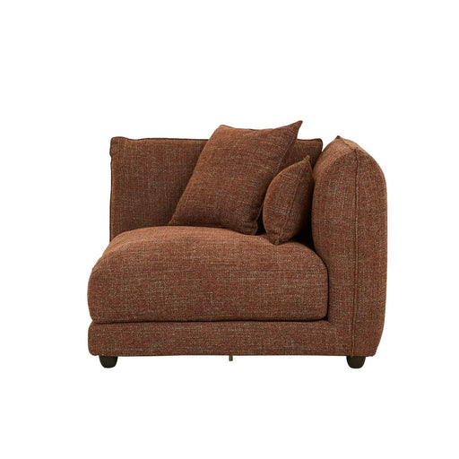 Felix Crest 1 Seater Right Corner Sofa - Auburn Weave - Biku Furniture & Homewares