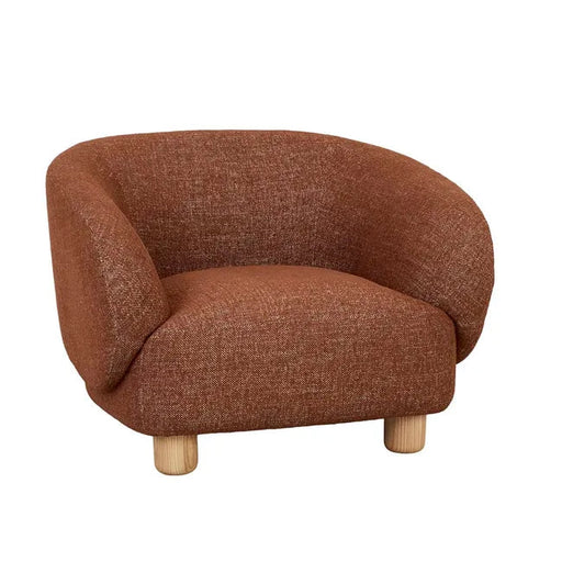 Flo Occasional Chair - Brick - Natural Ash - Biku Furniture & Homewares
