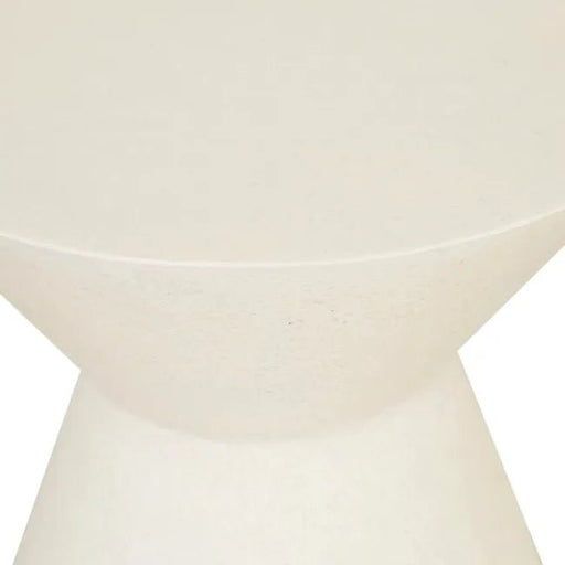 Granada Hourglass Side Table - White Fleck - Biku Furniture & Homewares