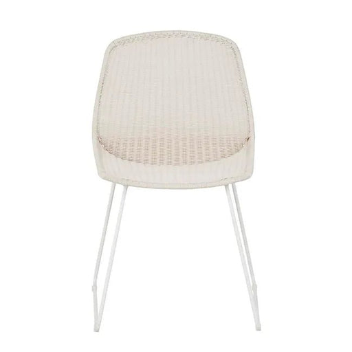 Granada Scoop Closed Weave Dining Chair - Chalk - White - Biku Furniture & Homewares