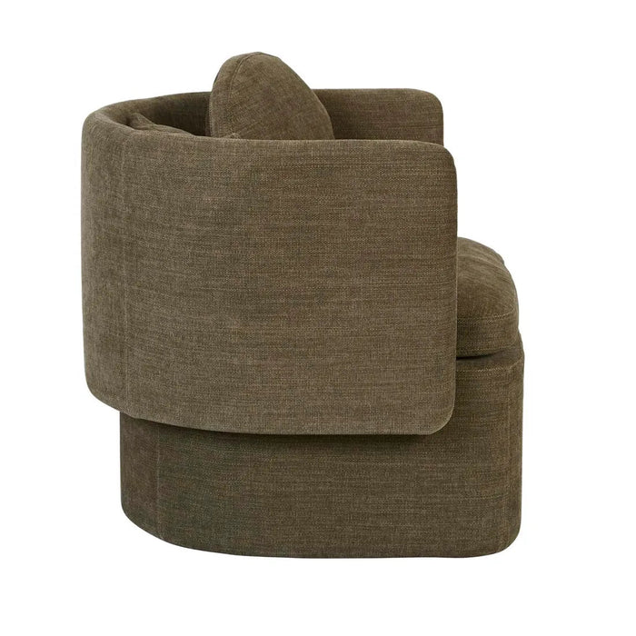 Hugo Bow Occasional Chair - Copeland Olive - Biku Furniture & Homewares