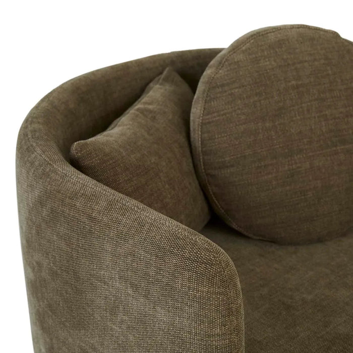 Hugo Bow Occasional Chair - Copeland Olive - Biku Furniture & Homewares