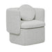 Hugo Bow Occasional Chair - Grey Speckle Boucle - Biku Furniture & Homewares