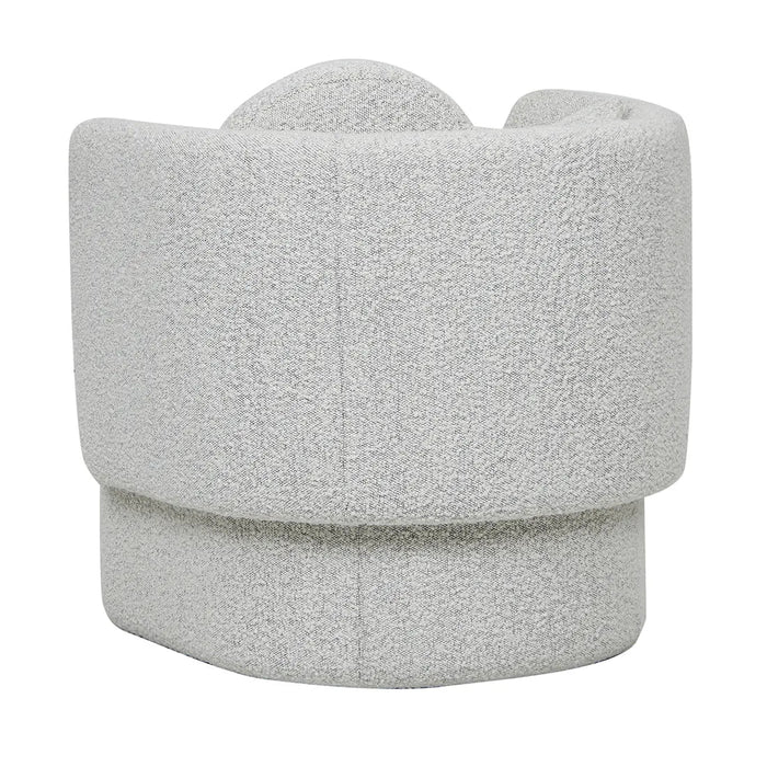 Hugo Bow Occasional Chair - Grey Speckle Boucle - Biku Furniture & Homewares