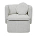 Hugo Bow Occasional Chair - Grey Speckle Boucle - Biku Furniture & Homewares