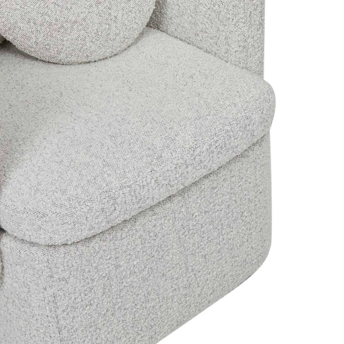 Hugo Bow Occasional Chair - Grey Speckle Boucle - Biku Furniture & Homewares