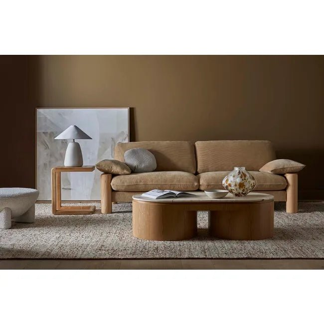 Hugo Remy 3 Seater Sofa - Natural Ash Veneer - Biku Furniture & Homewares