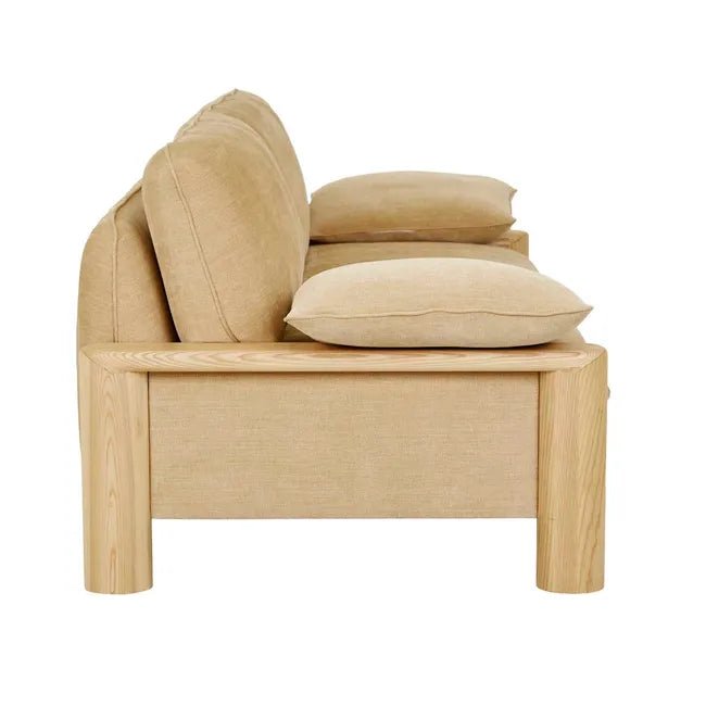 Hugo Remy 3 Seater Sofa - Natural Ash Veneer - Biku Furniture & Homewares
