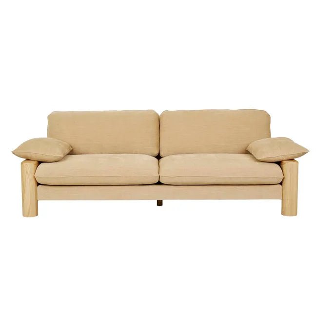 Hugo Remy 3 Seater Sofa - Natural Ash Veneer - Biku Furniture & Homewares